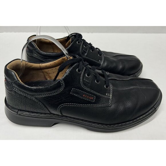 Ecco Dress Shoes Mens Eu 46/US 12-12.5 fusion black Comfort Arch Support Leather - Picture 1 of 12